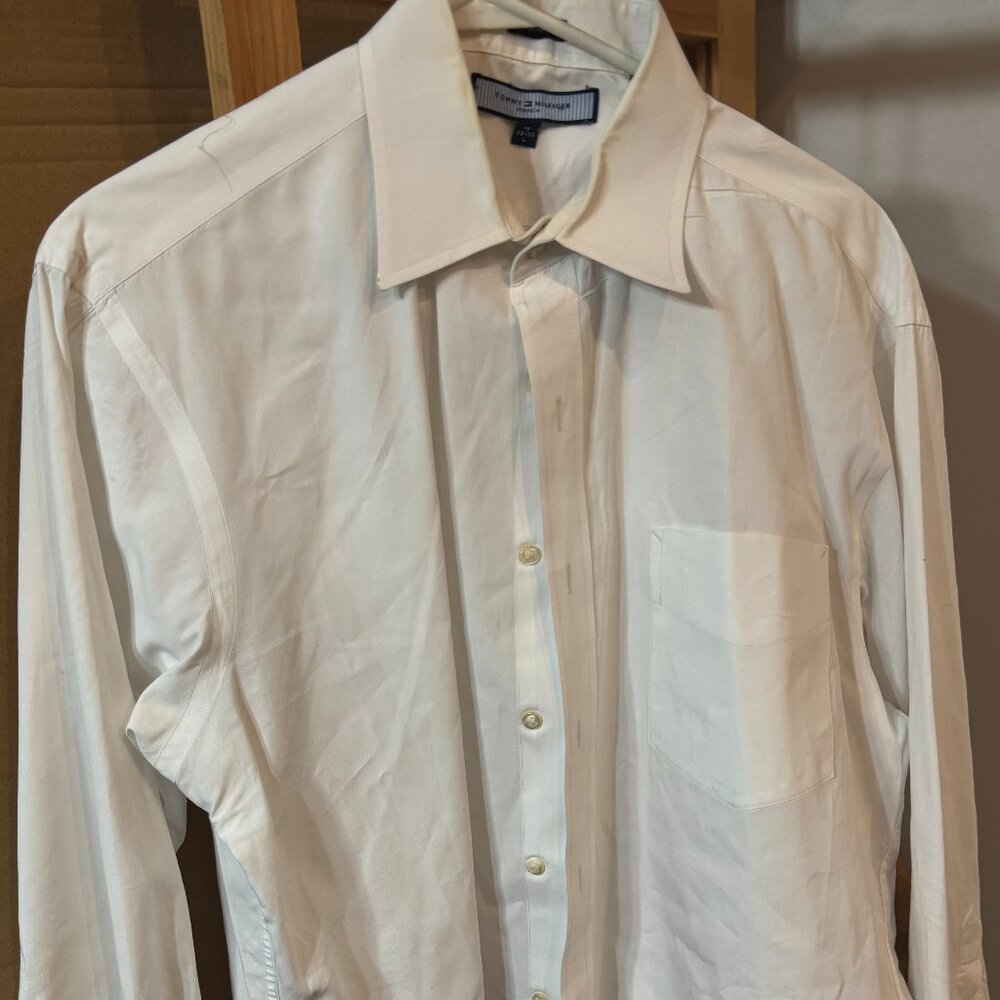 Tommy Hilfiger White Button Down Shirt Men’s L 32/33